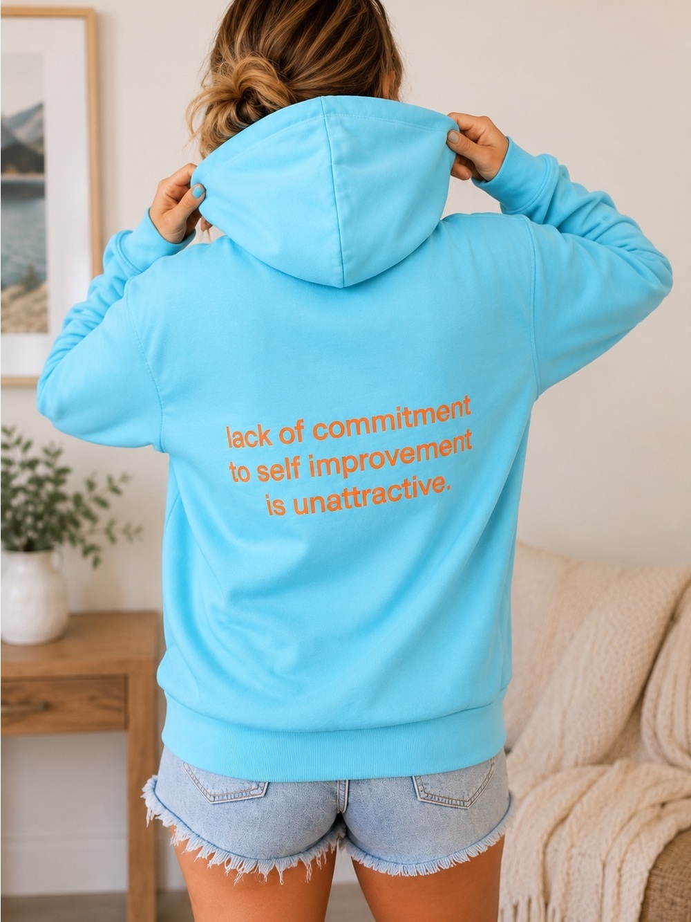 Rare Boys Lie CASE OF THE BLUES NEON BLUE HOODIE OS
